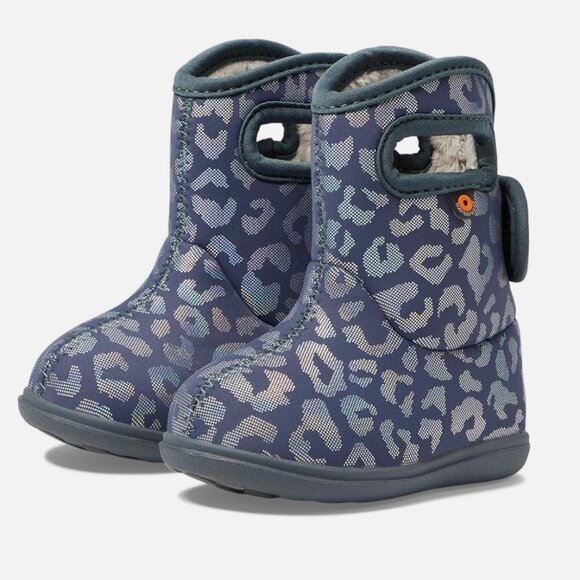 New BOGS II Metallic Leopard Waterproof Rain Boots Size 8 Toddler Kids Baby - Picture 3 of 16